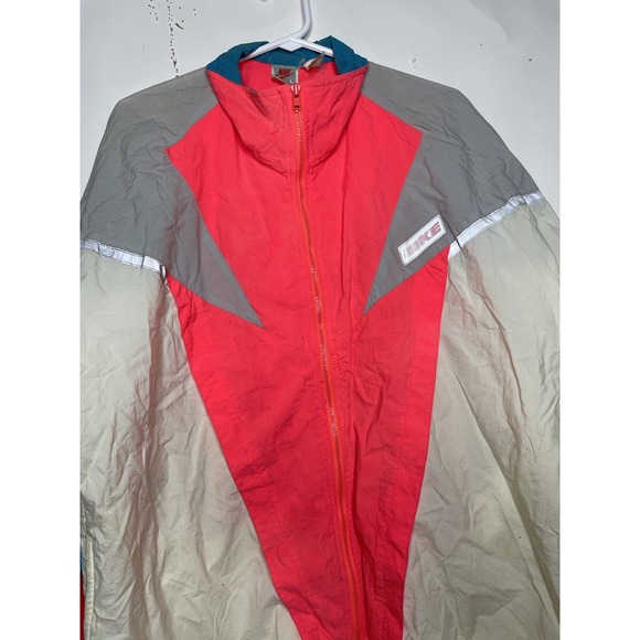 Vintage Nike Windbreaker Light Jacket Size‎ Large 80s 90s Colorful - Picture 2 of 9